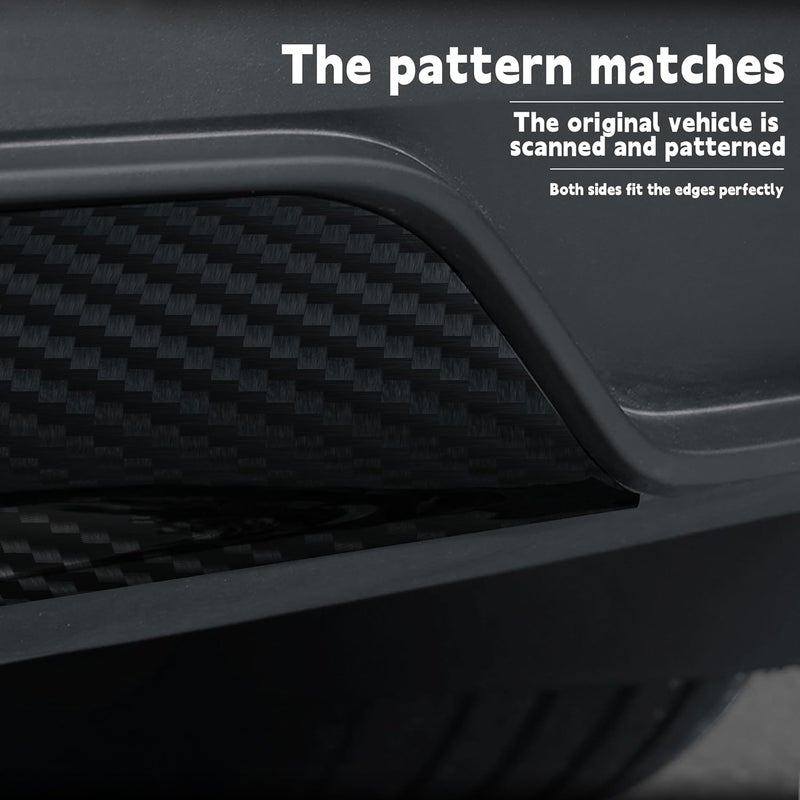 Arcoche Rear Diffuser for Telsa Model Y Juniper 2025-2026 Without Drilling，Trunk Decoration Accessories Model Y Juniper Rear Bumper Molding Protector Lip Made of PP Material (Glossy Carbon Fiber) - Image 4